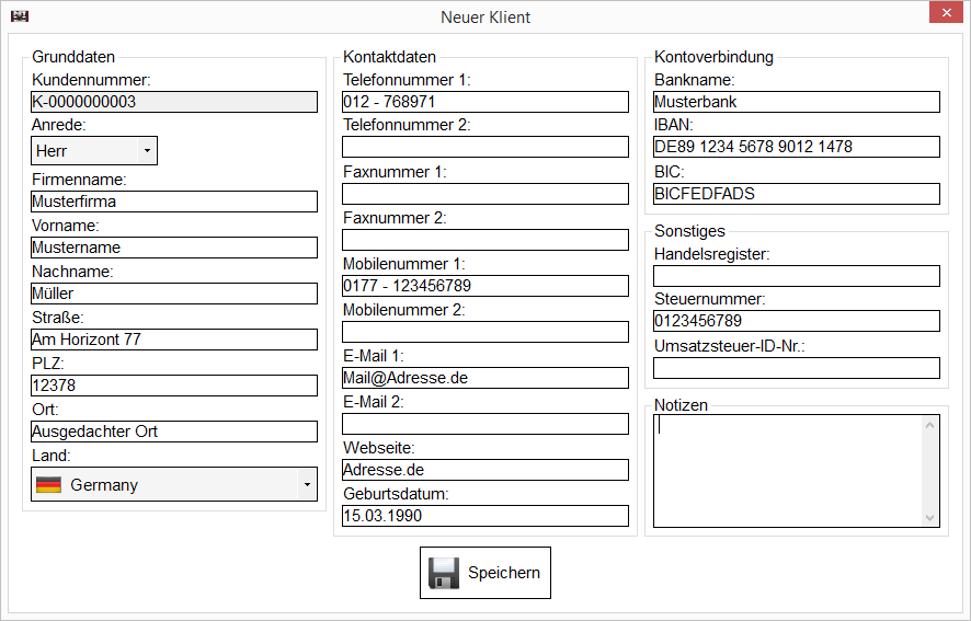 PCT-Buchhaltung | Verwaltung von Kunden, Angeboten, Rechnungen, Mahnungen und Gutschriften - Screenshot 4.