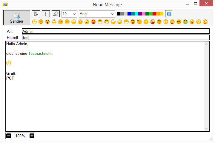 PCT-Crypto Message - Client | Programm, Verschlüsselter Chat und Nachrichten - Screenshot 4.