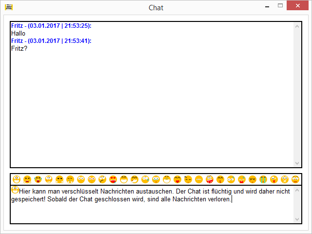 PCT-Crypto Message - Client | Programm, Verschlüsselter Chat und Nachrichten - Screenshot 8.
