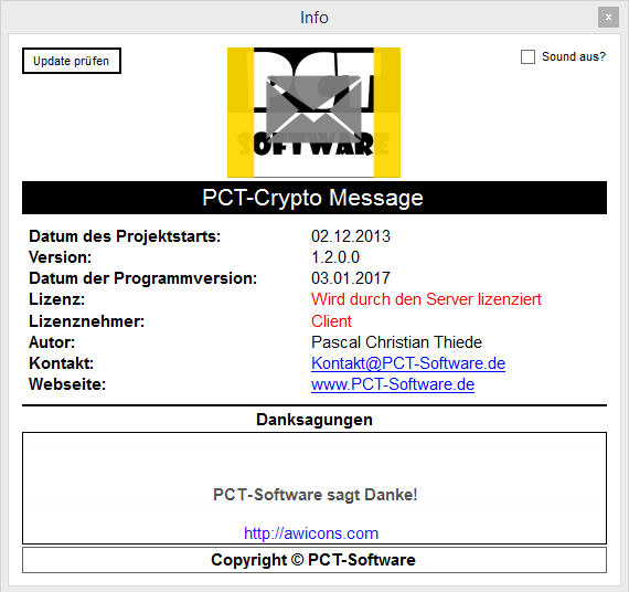 PCT-Crypto Message - Client | Programm, Verschlüsselter Chat und Nachrichten - Screenshot 9.