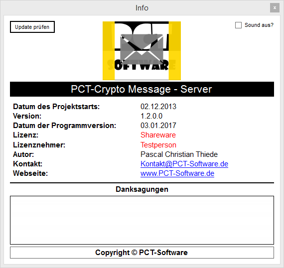 PCT-Crypto Message - Server | Programm, Chat, Nachrichten - Screenshot 7.