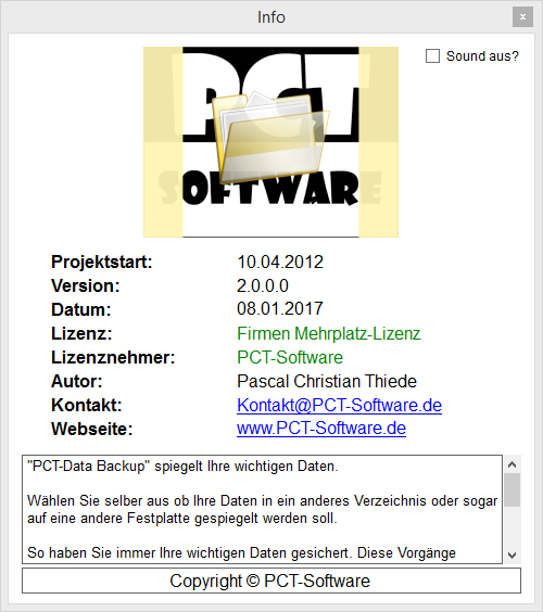 PCT-Data Backup | Backup, Sicherung von Daten - Screenshot 7.