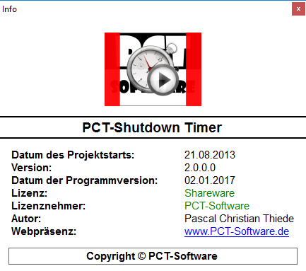 PCT-Shutdown Timer | PC nach Zeit herunterfahren lassen - Screenshot 4.