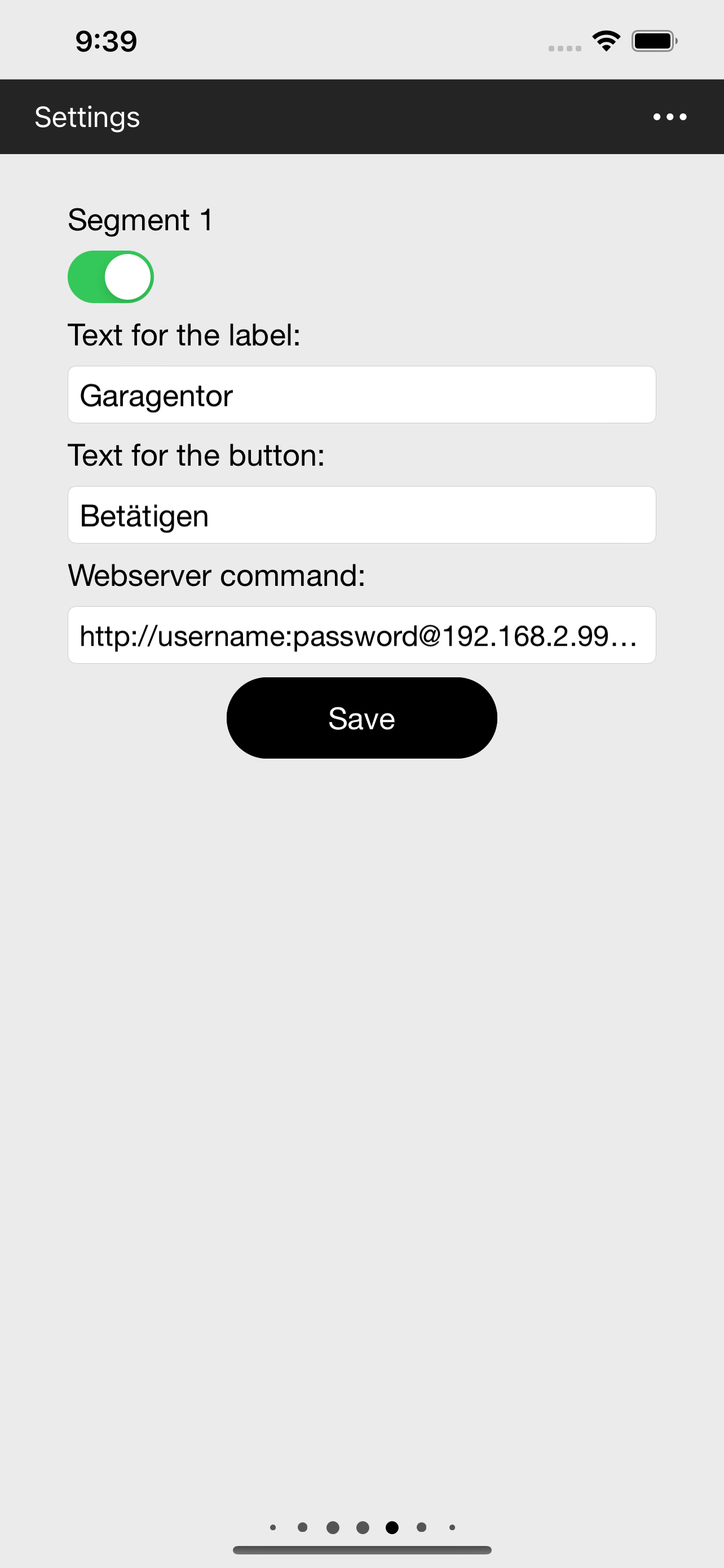 PCT-Pi-Remote | App für iOS, Smart Home - Screenshot 8.