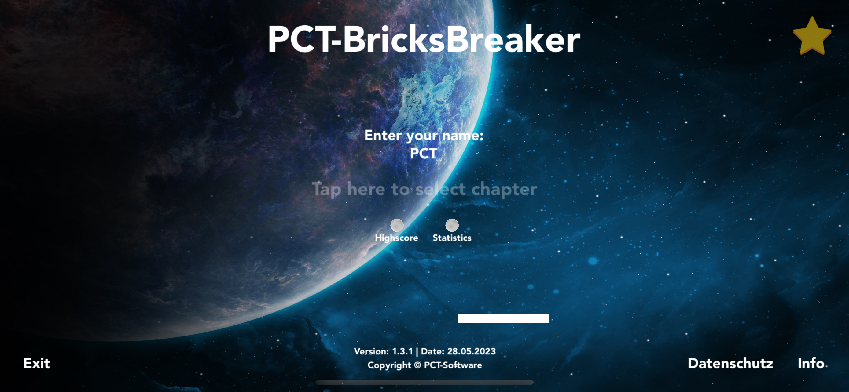 PCT-BricksBreaker | App, Spiel für das iPhone oder iPad - Screenshot 1.
